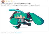 joce @jocelynkimchi Hatsune Miku, creator of Minecraft! (small WIP of a larger illustration i'll post later) JOCE LYNKIMCHI 2:40 PM · Jun 14, 2019 · TweetDeck