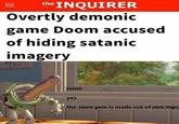 the INQUIRER Overtly demonic game Doom accused of hiding satanic imagery hmm yes the satanic game is made out of satanic imagery