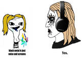 Ontoeterios रिण Saun black metal is just noise and screams Yes. Cartoon Head Audio equipment Nose Illustration Jaw