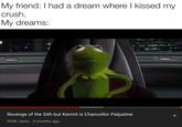 My friend: I had a dream where I kissed my crush. My dreams: Revenge of the Sith but Kermit is Chancellor Palpatine 995K views · 5 months ago