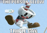 THE PERSON BELOW TRIPLE GAY