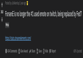 Posted by u/lokkenitup 1 year ago 363 ForsenE is no longer the #1 used emote on twitch, being replaced by Fed7 Meta https://stats.streamelements.com/ 68% Upvoted Share A Save Give Award Hide 434 Comments Report