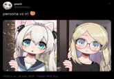 peach @peachsyuu persona vs irl 10:00 a. m. · 26 ene. 2020 · Twitter Web App