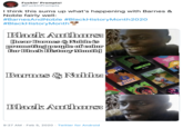 F-----' Prompts! @FuckinPrompts I think this sums up what's happening with Barnes & Noble fairly well: #BarnesAndNoble #BlackHistoryMonth2020 #BlackHistoryMonth Black Authors: [hear Barnes &Noble fis Promoting poople ofcolor for Black History Month] TREASURE ISLAND Barnes & Nobles FRANKENSTEIN DERFUL -WONRDOZ RMEO JULJET Black Authors 9:27 AM · Feb 5, 2020 · Twitter for Android