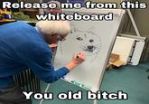 Release me from this whiteboard Retardbruh You old bitch