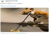 Milwaukee Bucks @Bucks Perfect night for a sweep. #BroomChallenge 10:25 PM · Feb 10, 2020 · Twitter Media Studio 89 an City