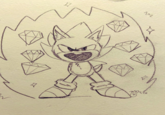 Fan art by twitter user of Cinos with Chaos emeralds.