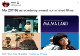 nico @fkanico Ma (2019) as academy award nominated films "ONE OF THE BEST FILMS OF THE DECADE." HERES TO THE FOOLS WHO DRINK ALONE MA MA LAND FKANICO TWITTER MAage Story GELECT THEATERS AND ON 2IFUN THIS FALL 10:21 PM · Feb 18, 2020 · Twitter for iPhone
