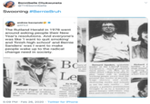 Bonnibelle Chukwuneta @THEbonnibelle Swooning #BernieBruh andrew kaczynski @KFILE The Rutland Herald in 1978 went around asking people their New Year's resolutions. And everyone's was like 'l want to quit smoking' and 'finish high school' and Bernie Sanders' was I want to make people wake up to the radical change need in society. Bc Le Richard ( tary of Bernard Sanders, erstwhile mental leader of the Liberty Union, tenden, a j to see Vermont's much-weakened High School: happy third party: In 1978, as in is getting ti other years, I hope to be able to right, getting play some role in making a half-way de working people aware that the present day reality of poverty, wage slavery and mind- destroying media and schools is not the only reality- but simply a pathetic presentation brought to us by a handful of power-hungry individuals who own and control our economy." By KIRH What's the participant sa Depending! "I want to give up smoking on more than the first Monday of the New could emerg which stands andite Richard Fagan of Rutland: Year." 5:09 PM · Feb 26, 2020 · Twitter for iPhone