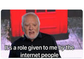 Template 2 It's a role given to me by the internet people