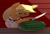 "DevianArt Source":http://fav.me/dds1asd
"Tumblr Source":https://underpable.tumblr.com/post/612100856185225216/aj-peacefully-cutting-watermelons-what-could