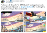 Shelby o COMMISSIONS OPEN @trinketsnail "Mickeys D Smashr" is OFFICIALLY a stage in smash bros ultimate!! (credit to @splendidland for making the original mickeys d--- smasher!!) Stages SUPER SMASH BR:ES 43 . 41 ULTI MATE ID: S9LF8CK6 BOWSER PODIN VO UNG LINK LUICI e0e O Hide 0o Zoom cur in (4 Stage capacity is at max. LAC Edit CPU 20 72 OWSER O Done LUICI Test