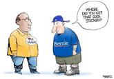 WHERE DID YOU GET THAT COOL STICKER? Voted, Bernie Begahell'20