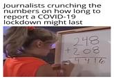 Journalists crunching the numbers on how long to report a COVID-19 lockdown might last 248 +208 4416 3.