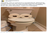NOTJAMESWOODSHAT @Popehat Youngest, who is notorious in household for destroying toilets, came into the room exclaiming that the toilet was smoking. This was not beyond the realm of credibility given her past atrocities. I went to investigate. 8:11 PM · Mar 24, 2020 · Twitter for iPad