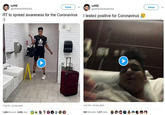 LARZ LARZ Follow Follow EGAYSHAWNMENDES @GAYSHAWNMENDES RT to spread awareness for the Coronavirus :) I tested positive for Coronavirus obib: 7:38 PM - 20 Mar 2020 4:52 PM - 22 Mar 2020 1,429 Retweets 6,256 Ukes 235 Retneets 1,317 Likes