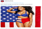 barbz for bernie @barbz4bernie20 Replying to @Lrihendry and @realDonaldTrump but nicki minaj would be a better president! #barbzforbernie 9:36 PM · Mar 30, 2020 · Twitter for iPhone