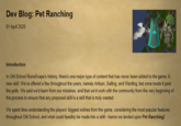 Dev Blog: Pet Ranching 01 April 2020 Introduction In Old School RuneScape's history, there's one major type of content that has never been added to the game. A new skill. We've offered a few throughout the years, namely Artisan, Sailing, and Warding, but none made it past the polls. We said we'd learn from our mistakes, and that we'd work with the community from the very beginning of the process to ensure that any proposed skill is a skill that is truly wanted. We spent time understanding the players' biggest wishes from the game, considering the most popular features throughout Old School, and what could feasibly be made into a skill - hence we landed upon Pet Ranching!