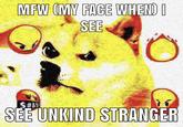 MFW (MY FACE WHEN) I SEE $#8 SEE UNKIND STRANGER