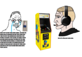 PAS MAN Osteelseries NO00 STOP PLAYING THESE VIDEO GAMES. I AM FROM THE WORLD HEALTH ORGANIZATION AND THESE GAMES WILL TURN YOU INTO THIS HOMUNCULUS CREATURE IN THE FUTURE IF YOU DON'T STOP PLAYING. US ELDERLY PEOPLE ARE MORE WISER AND KNOW THE WORLD BETTER THAN YOU ZOOMERS AND MILLENNIALS. GO AHEAD RUIN YOUR FUTURE AND THE FUTURE OF THE WORLD WE ARE JUST Ha ha Pac-Man goes waka waka. GONNA SIT BACK AND ENJOY OUR HEALTHY PRUNE JUICE AND WATCH STUFF LIKE FOX NEWS WHO AGREES WITH PEOPLE LIKE US.
