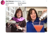 Alex Paterson @AlexPattyy · Apr 1 Social isolation Social isolation Day 1 Day 23