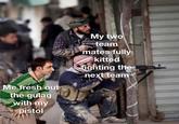 Better than waiting to get redeployed My two team mates fully kitted fighting the next team Me fresh out the gulag with my pistol