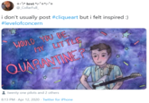 +.:* levi *:-°+*:-°+ @_CollarFull i don't usually post #cliqueart but i felt inspired :) #levelofconcern WOULD YOU BE. MY LIT TLE QUARANTINE twenty one pilots and 2 others 8:13 PM · Apr 12, 2020 · Twitter for iPhone