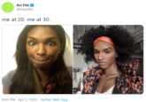 Ari Fitz @itsarifitz me at 20. me at 30. 8:42 PM · Apr 5, 2020 · Twitter Web App