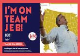 I'M ON TEAM JE B! Jeb! JEB! Jeb! Text JEB to 30330 Create your own at Awatar e.com