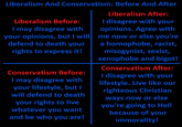 Liberalism VS Conservatism: Before And After