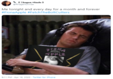 ( Rhagen olinde ) @RhagenOlinde Me tonight and every day for a month and forever #FionaApple #FetchTheBoltCutters FIONA APPLE 9:11 PM · Apr 16, 2020 - Twitter for iPhone