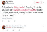 Suzy Lu's friend plugging her channel 