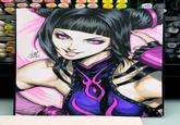 C2 LO YR31 Juri Violet Cartoon Black hair Anime