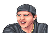 illustration of a guy wearing a cap backwards