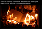 Animal Crossing fans when they read the ending of Harry Potter and the Prisoner of Azkaban