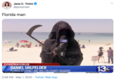 Jane C. Timm @janestreet Florida man w13 CORONAVIRUS DANIEL UHLFELDER FLORIDA ATTORNEY AND WALTON COUNTY RESIDENT 13 50 abc 11 2:56 PM · May 1, 2020 · Twitter Web App