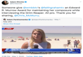 Adam Ritchie @fontbandit Someone give @wmbbtv's @faithgrahamtv an Edward R. Murrow Award for maintaining her composure while interviewing the Grim Reaper. All pro. Thank you for sharing, @Chris_McMurry. Adam Parkhomenko @AdamParkhomenko · May 1 h-------- Show this thread LIVE FAITH GRAHAM @FAITHGRAHAMTV 13 abc 11:06 1:12 9.9M views LS LOOKING AT POSSIBLE LATER FALL START DATE DUE TO PA COVID19 2:58 PM · May 1, 2020 · Twitter Web App