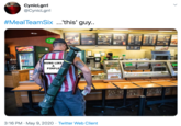CynicLgrrl @CynicLgrrl #MealTeamSix ...'this' guy.. BRING THE BA Exper Pick HUNG LIKE A PIMPLE 3:16 PM · May 9, 2020 · Twitter Web Client