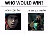 WHO WOULD WIN? one sk8er boi one see you later boi