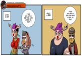 _''I’ve used for this comic the girl who thinks she’s a Deer and has been appointed in the Twitch Safety Advisory Council, but really the comic references a wider issue as is the Slippery slope and how fast has made impossible to satirize.''_

_''Years ago when the culture war started, one of the main problems is that people were only looking at the issues from the perspective of the present. They looked at how things WERE in 2013-14-15 and since the issues at the time were in their larval states, they decided they weren’t a problem, and those who complained were exaggerating; mere reactionaries. They never acknowledge that the argument was never how thing were in 2014, but how what was starting in 2014 would, if unchecked, devolve into serious problems later. The argument was the Slippery slope. And at the time, a lot of satire was done, joking about what would be the possitions defended in the future.''_

_''Now, at 2020, as those issues were left unchecked, they’ve started to germinate, and practically everything that was warned about in 2014 has come to pass, or has begun to show it will pass. Lots of things that in 2014 were treated as “strawmans” and got responses of “no one actually thinks that, it would be stupid to believe that, it’s a non issue”, today are completely widespread and accepted ideas, and if you don’t believe in them you’re a nazi.''_

_''Now the tweets openly "hating on men":https://ibb.co/jkyNTDN , or "hating on whites":https://ibb.co/pwrxJNj , or on heteros that get "half a million likes":https://ibb.co/Gsg29J6 and people beliving they’re deers are the new normal, and making satire has become impossible because everything that we come up with comes to pass in real life in no time, if it hasn’t happen already.''_