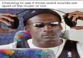 Checking to see if those weird sounds are apart of the music or not