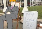 Pop up Philbsephy Stop, Sit arnd Just THINK