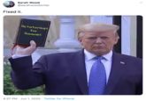Sarah Wood @sarahwoodwriter Fixed it. Oic tatorships For Dummies @sarahwoodwriter 4:27 PM · Jun 1, 2020 · Twitter for iPhone >