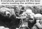 animal memes everybody gangster until a bear shows up army 