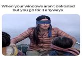 funny meme about frosted windows in a car birdbox 
