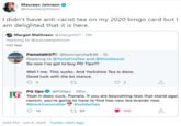 Maureen Johnson @maureenjohnson I didn't have anti-racist tea on my 2020 bingo card but I am delighted that it is here. Margot Mallinson @MargotM7 - 19h Replying to @maureenjohnson NO tea! PamelawS ebonmarche946 - 1h Replying to @YorkshireTea and @thisislaurat So now l've got to buy PG Tips?? Well f me. This sucks. And Yorkshire Tea is done. Good luck with the bs stance. PG tipsO @PGtips - 20m G Yeah it does suck, Pamela. If you are boycotting teas that stand agai racism, you're going to have to find two new tea brands now. #blacklivesmatter * #solidaritea O 18 ta 69 310 5:05 PM - Jun 8, 2020 - Twitter Web App