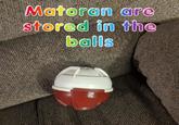 Matoran are stored in the balls
