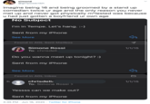 simoné @girlpowertbh imagine being 16 and being groomed by a stand up comedian twice ur age and the only reason you never met up and never got physically m*lested was because u had just gotten a boyfriend ur own age No Subject I'm in Tempe. Let's hang. :-) Sent from my iPhone See More Found in AOL Sent Mailbox Simone Rossi 1/1/15 To: chrisdeli Do you wanna meet up tonight? :) Sent from my iPhone See More Found in AOL Inbox chrisdelia 1/1/15 To: Simone Rossi > Yessss can we make out? Sent from my iPhone 4:35 PM · Jun 16, 2020 · Twitter for iPhone