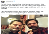 rob delaney @robdelaney For all those wondering, this is my son Nestor. We share no blood but he is my life. He came from Cuba (legally, of course) six years ago and lives with me in Florida. I am so proud of him and raising him has been the best, most rewarding thing I've done in my life.