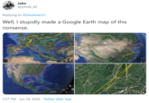 John @johnlk_80 Replying to @daveloach2 Well, I stupidly made a Google Earth map of this nonsense. 00 astfants Switzerland 3:57 PM · Jun 18, 2020 · Twitter Web App